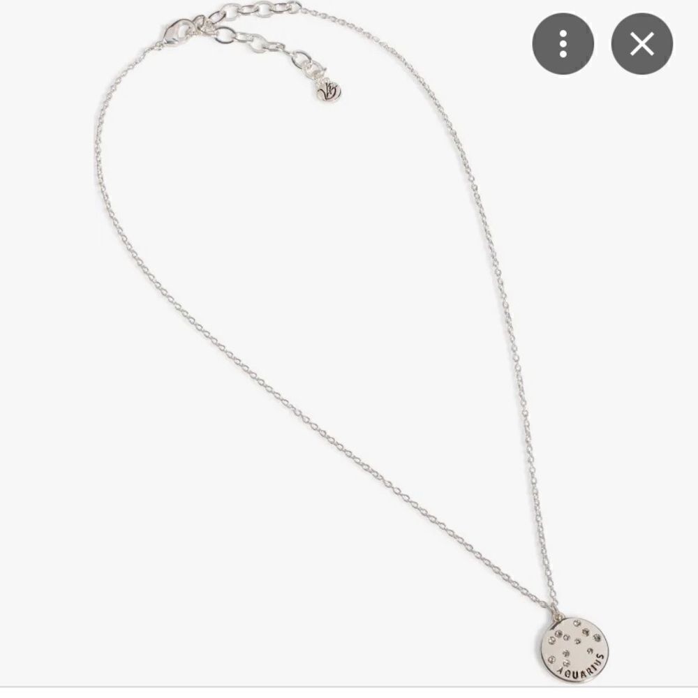 Vera Bradley Silver necklace Aquarius Pendant NWT plus 2 poly mailers and bag